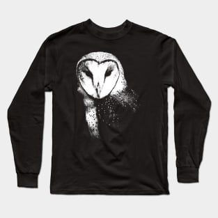 Barn Owl / Risograph Artwork Long Sleeve T-Shirt